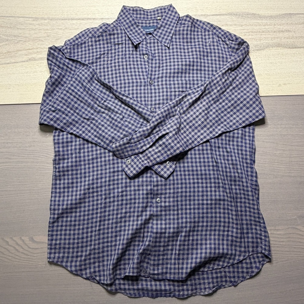 Lorenzini Shirt Men XL Checkered Soft Fleece‎